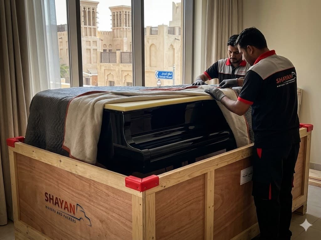 Special handling for pianos, antiques, and fragile items